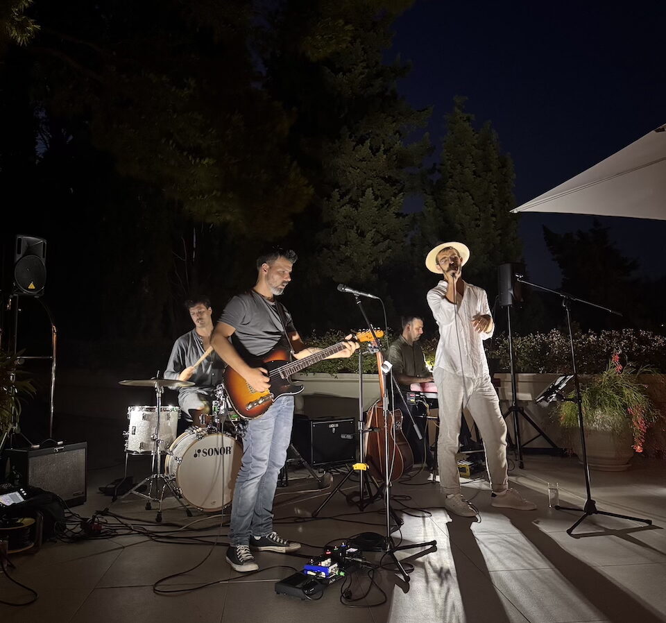 evening live performance by Du not worry band in a hotel in Cavtat, Croatia